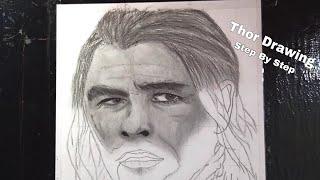 Draw Thor - Love and Thunder || Step By Step Drawing Tutorial, Inspired by @Rajnish Sketch Art