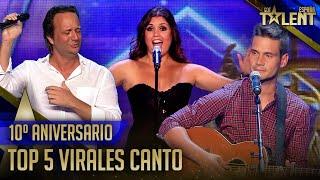 TOP 5 de las actuaciones de CANTANTES más vistas | Décimo aniversario | Got Talent España