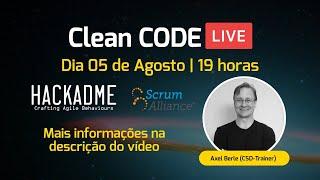 HACKADME live - CLEAN CODE com Axel Berle