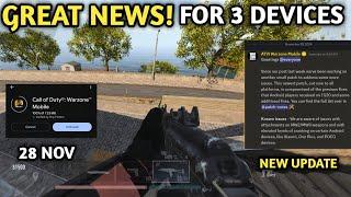 WARZONE MOBILE 5TH UPDATE OF THE MONTH | 3 DEVICE BRAND UPDATE