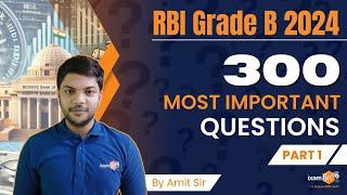 RBI Grade B 2024 || 300 Most Important Questions || Part 1 || By Amit Sir