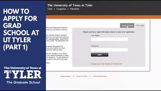 How to fill out an application form for graduate school at UT Tyler [Part 1] (2019)