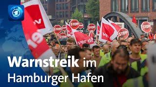 Warnstreik im Hamburger Hafen fortgesetzt