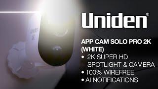 Uniden - Guardian App Cam Solo Pro 2K Super HD Security Camera