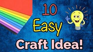 10 EASY CRAFT IDEAS | School Craft Idea/ DIY Craft/ School hacks/ Origami craft/nano tape craft idea