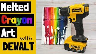 Testing The DEWALT Cordless Heat Gun With Melted Crayon Art