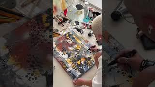 Abstract mixed media painting process by CanotStopPainting #art #painting #abstractart