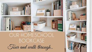 OUR HOMESCHOOL SPACE || bookcase tour