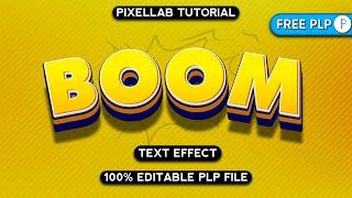 100% Editable! Boom Text Effect In Pixellab | Pixellab Tutorial