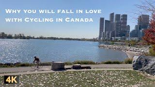 4K Why you Will Fall in Love with Cycling in Toronto CANADA - Cycling Tour