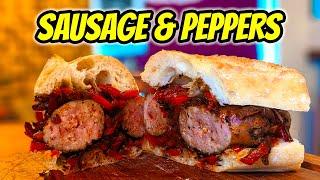 How To Cook SAUSAGE AND PEPPERS In Under 10 Minutes