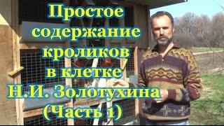 Простое содержание кроликов в клетке Н.И.  Золотухина (Часть 1 из 3)