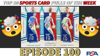 FINALLY, A TRIPLE LOGOMAN! | TOP 10 SPORTS CARD PULLS OF THE WEEK #100 (100th Episode Celebration) 