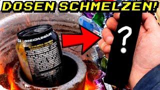 200 Energy Drink Dosen schmelzen und Barren gießen!