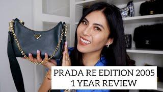 PRADA RE EDITION 2005 Saffiano Leather-1 Year Review, Wear & Tear, Pros & Cons