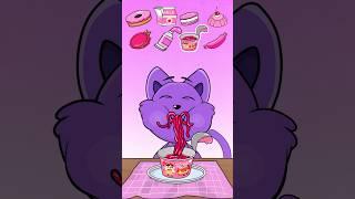 Pink food MUKBANG #catnap #anime #mukbang #eatingshow #ramen #tiktokviral #asmr #smilingcritters