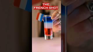 The French Flag Layered Shot #recipe #layereddrink #colourful #cool #eurovision #colourfuldrink