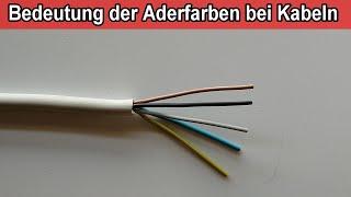 Aderfarben beim Stromkabel Bedeutung - NYM Kabel 5 adrig Farben der Drähte / Leiter