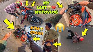 Last Motovlog ! |  CRASHED Ktm Rc390 | Live Captured in Gopro |