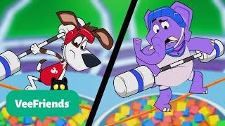 Goofball Gladiator Battle! | VeeFriends! | Kids Cartoons | Party Playtime!