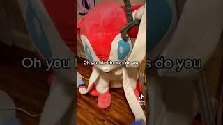 Sylveon is a problem #pokemon #pokemonreview #artist #pink #eevee #plush #tiktok #funny