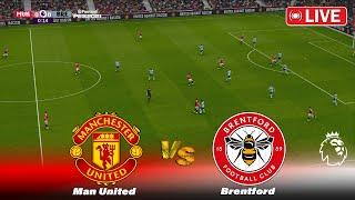 MANCHESTER UNITED vs BRENTFORD : LIVE | Premier League 2024 | Full Match | PES Game Simulation