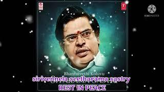 sirivennela seetharama sastry Garu RIP #WEMISSYOU // WE MISS YOU SIR