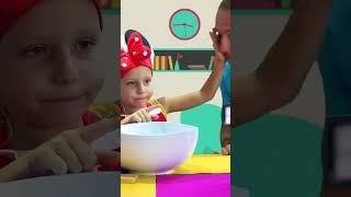 Ya - Alisa with little sister kids play and learn to cook Part 2 Shorts #shorts