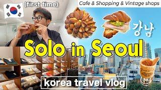 SEOUL Solo Travel vlog (first time) Shopping+ eating alone in Korea｜cafe, brunch, vintage shops