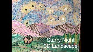 Starry Night 3D Landscape