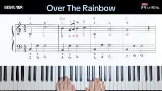 Piano Tutorial/Beginner/Over the Rainbow/Easy Piano/초보자 피아노