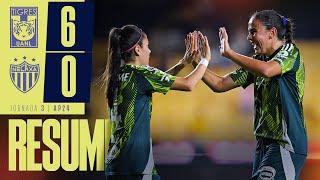  El Resumen Femenil | Tigres Femenil 6 - 0 Necaxa | Jornada 3 | Apertura 2024 | Liga MX Femenil