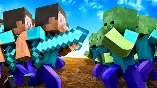 MINECRAFT Steve Army vs Zombies - Ultimate Epic Battle Simulator 2