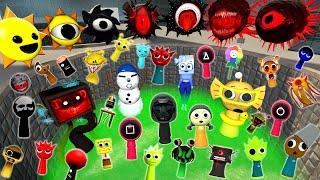  TOXIC POOL SPRUNKI SQUID GAMES MR SUN TREE FUN COMPUTER WENDA YELLOW PINKI SPARTAN KICKING IN GMOD