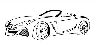 How To Draw Bmw Car Step By Step - Bmw Car Drawing Easy