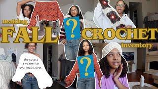 crocheting FALL inventory for my small business  | pt.3 | crochet vlog