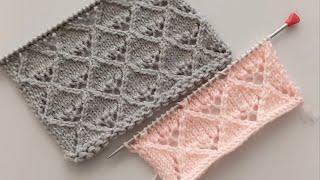 İki şiş gösterişli örgü modeli / bayan yelek örgü modelleri / knitting pattern