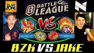 Beyblade Burst Turbo Battle League!  BZK vs Ilinnuc!