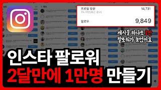 인스타 0명 부터 만명까지 팔로워 늘리는법 수익화 총정리 1편