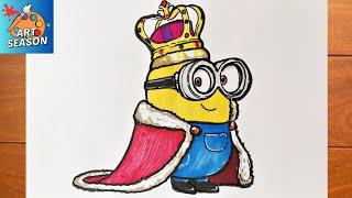 How to Draw King Bob The Minion Step by Step