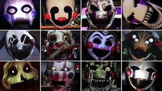 Scary Puppet Redesigns from FNAF Fangames Compilation (Jumpscares)