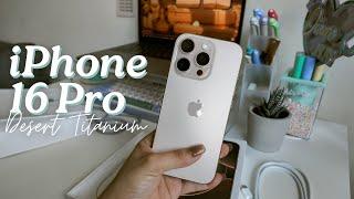 iphone 16 pro desert titanium  | aesthetic asmr unboxing