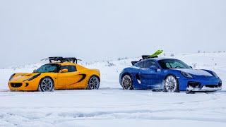 Ski-Cars! Lotus Elise and Porsche Cayman in Winter - RWD Sports cars in the snow! | Everyday Driver