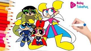 Coloring Powerpuff Girls Rowdyruff Boys Brick Boomer Butch Blossom Bubbles Dee Dee