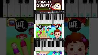 HUMPTY DUMPTY Song V's The FINGER FAMILY - Easy Piano Tune #shorts