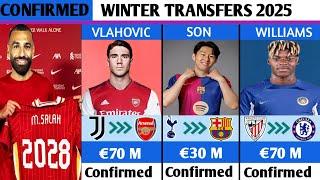 LATEST CONFIRMED TRANSFERS & RUMOURS 2025VLAHOVIC TO ARSENAL,SON TO BARCELONA