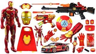 Iron Man Toys Collection Unboxing Review-Action figures，Cloak，Mask，gloves，pistol，Shield，Laser sword