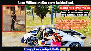Anna Millionaire Car mawi ka khalhsak  | Pubg Mizo Funny #57 | BGMI