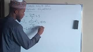 Simple way to solve algebraic equation (Algebraic fraction) lesson 1