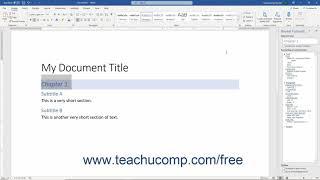 Word 2019 and 365 Tutorial Using the Reveal Formatting Pane Microsoft Training